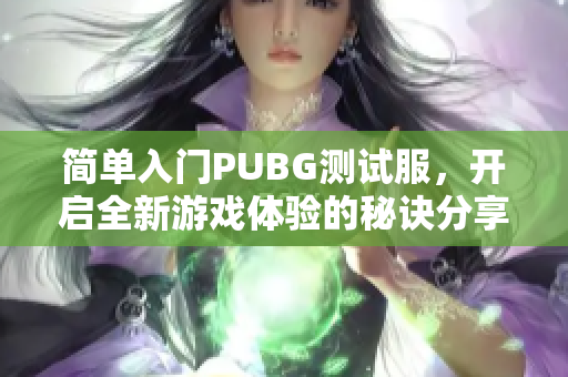 简单入门PUBG测试服，开启全新游戏体验的秘诀分享