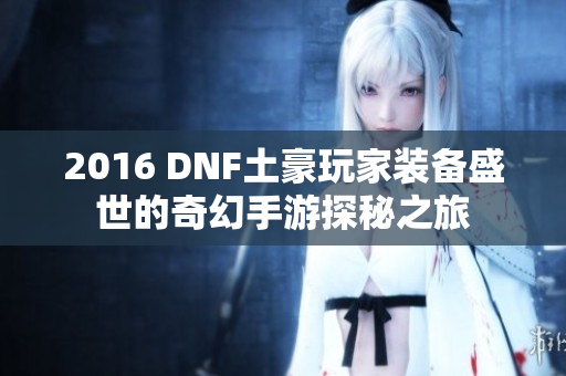 2016 DNF土豪玩家装备盛世的奇幻手游探秘之旅