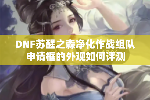 DNF苏醒之森净化作战组队申请框的外观如何评测