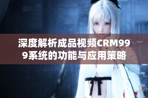 深度解析成品视频CRM999系统的功能与应用策略