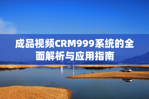 成品视频CRM999系统的全面解析与应用指南