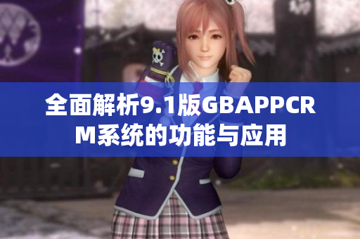 全面解析9.1版GBAPPCRM系统的功能与应用