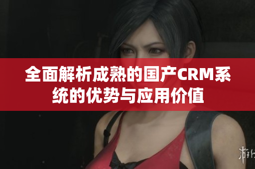 全面解析成熟的国产CRM系统的优势与应用价值