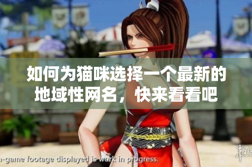 如何为猫咪选择一个最新的地域性网名，快来看看吧