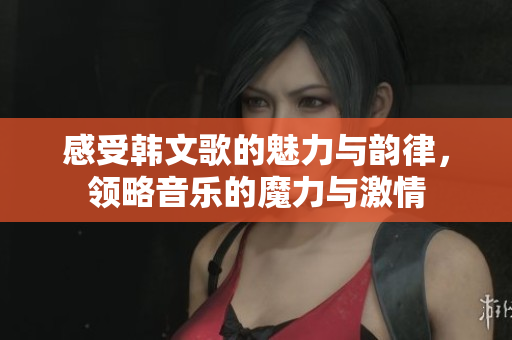 感受韩文歌的魅力与韵律，领略音乐的魔力与激情