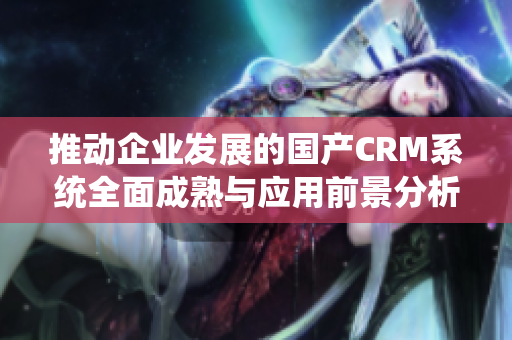 推动企业发展的国产CRM系统全面成熟与应用前景分析