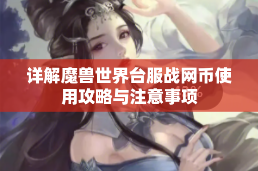 详解魔兽世界台服战网币使用攻略与注意事项